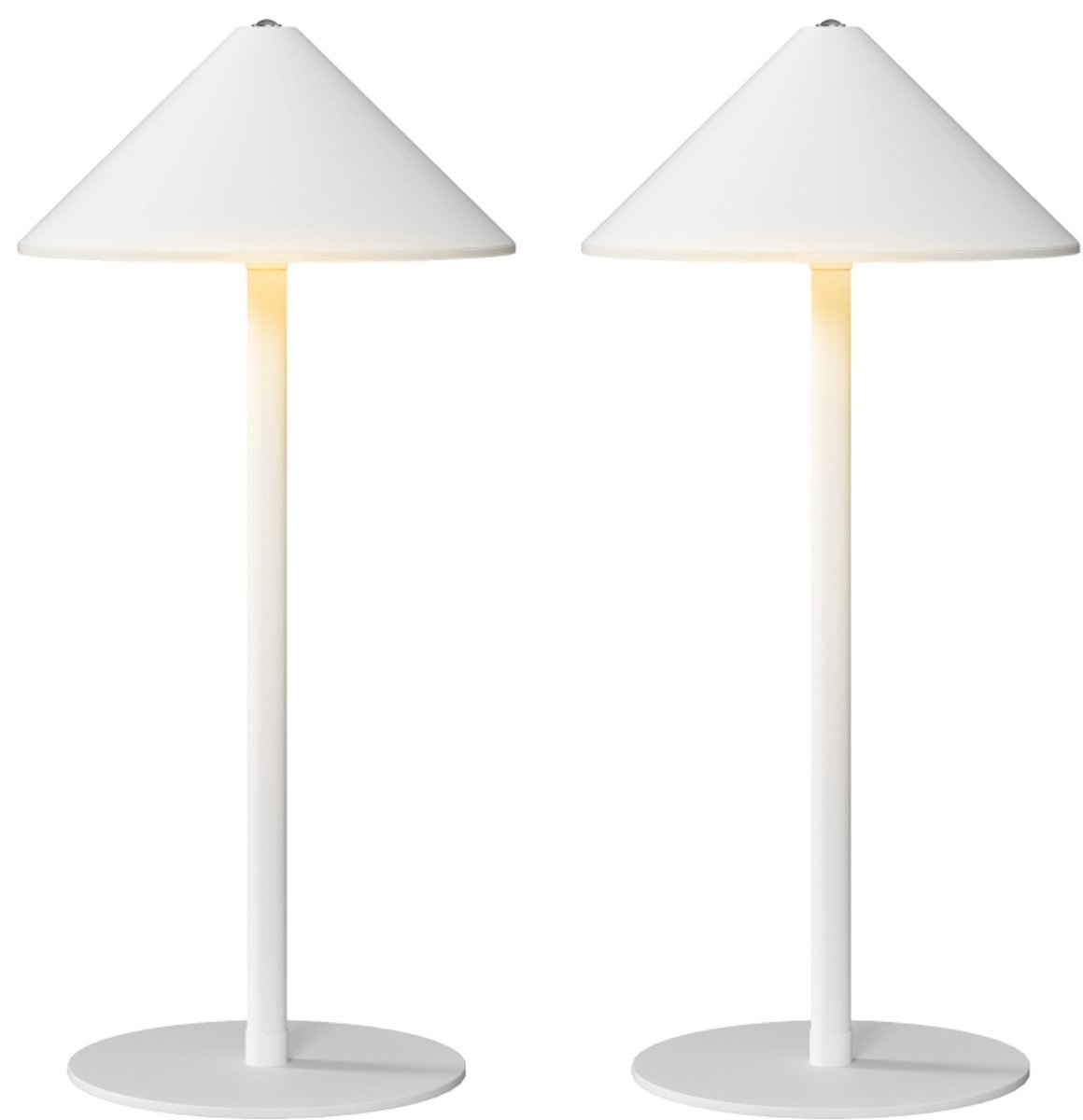 Daity 1-Pack LED-bureaulamp met USB-kabel, aanraakschakelaar, metalen constructie, oplaadbaar, wit.