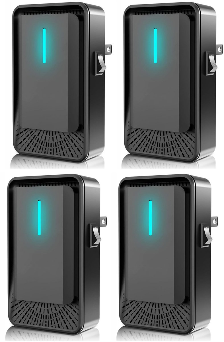 Plug-in Luchtreiniger Voor Thuis, Mini-luchtreiniger Voor Kleine Kamers, Stille Luchtverfrisser Voor Kantoor, Slaapkamer, Woonkamer, Draagbare Luchtreinigers, Geur, Huisdierengeur - Luchtreiniger (4-pack)