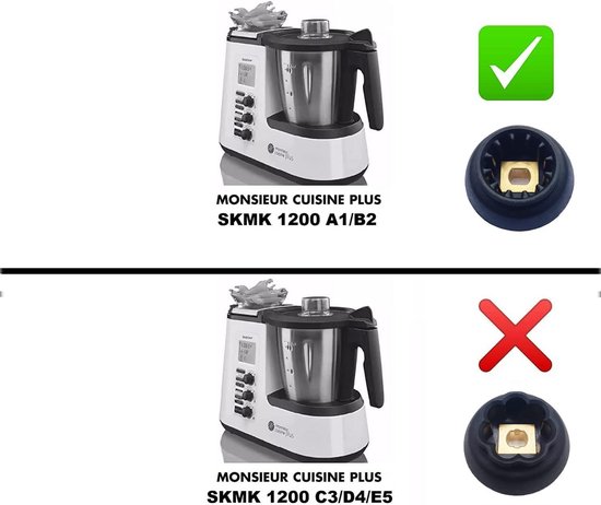 Koppeling Set voor Monsieur Cuisine Plus SKMK 1200 A1 B2 - Verbeterde Versie Duurzaam Nylon van Merkloos — afbeelding 3