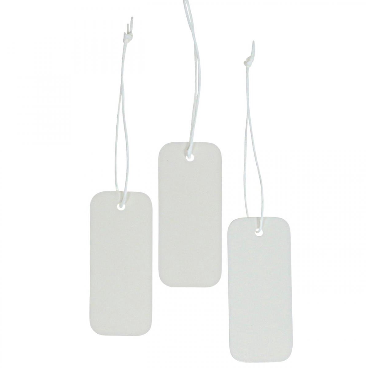 Cadeaukaartje tagpapier wit 8×3.5cm 100p, 100 Stück