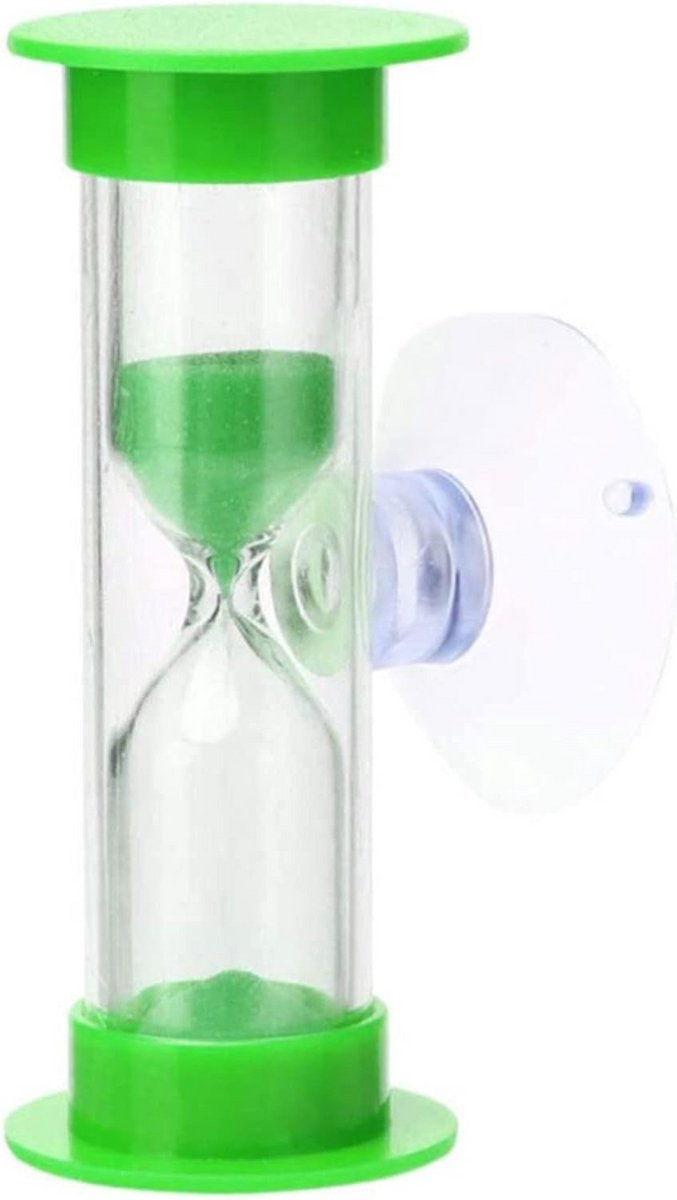 2 Minuten Zandloper Douche Timer met Zuignap - Voor Tandenpoetsen en Spelletjes Kinderen