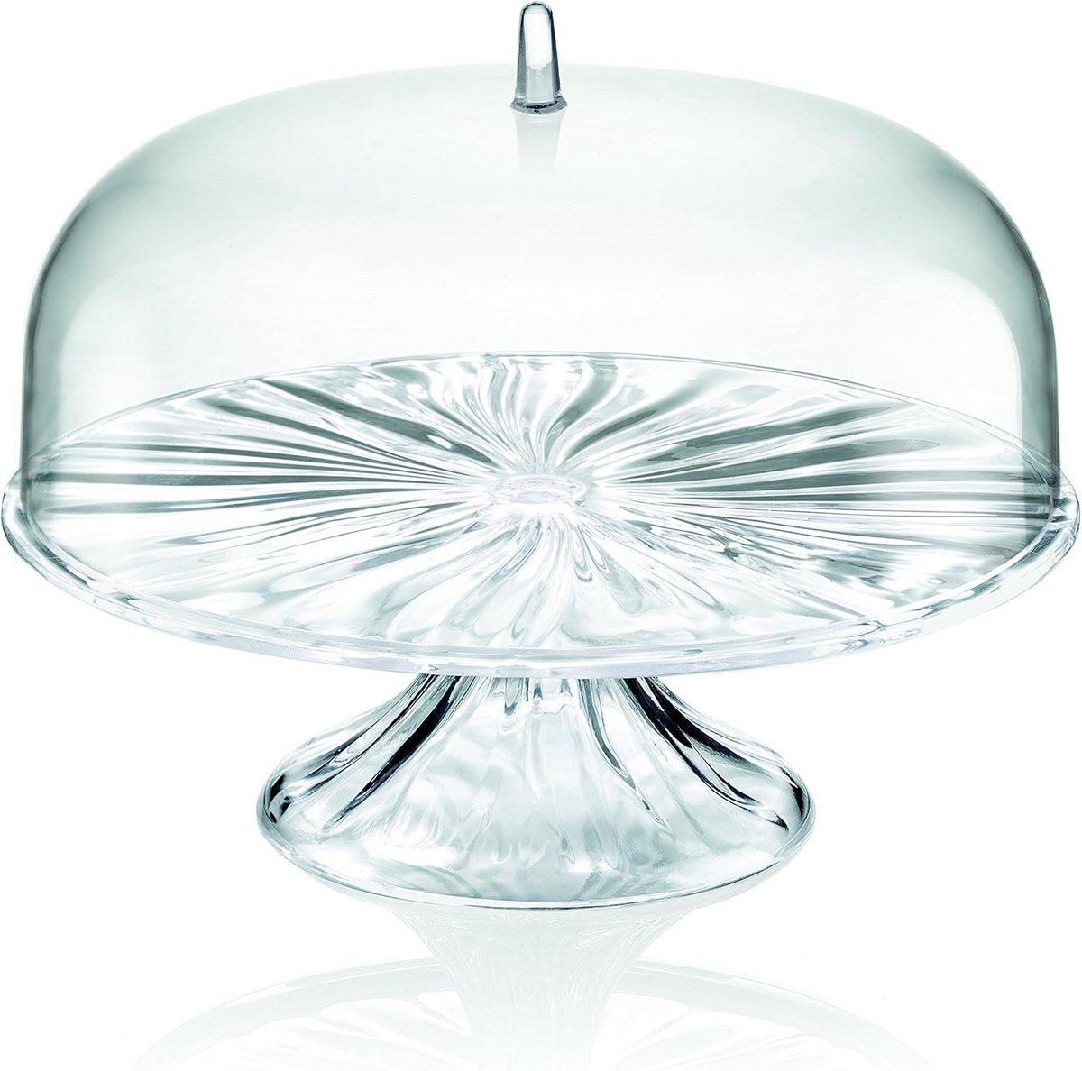 Elegante Transparante Taartplateau met Deksel