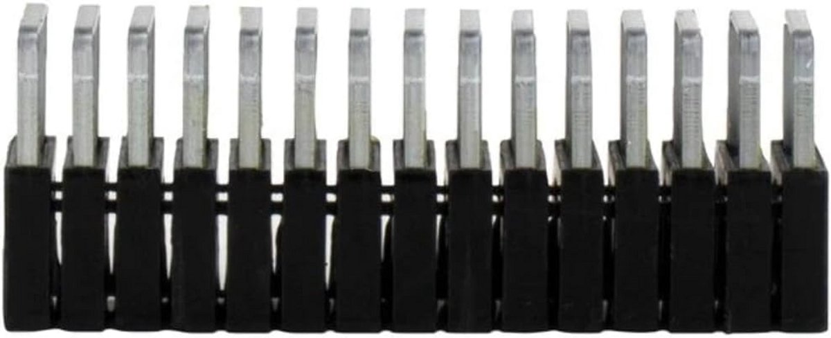 Geïsoleerde nietjes voor datakabel en dunne draden, 8x8mm zwart