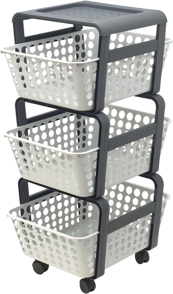 Ecoplast MODULA Ghiaccio kunststof trolley met wielen