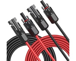 Zonnepaneelkabel met Stekker 4mm² Verlengkabel Waterdicht IP67