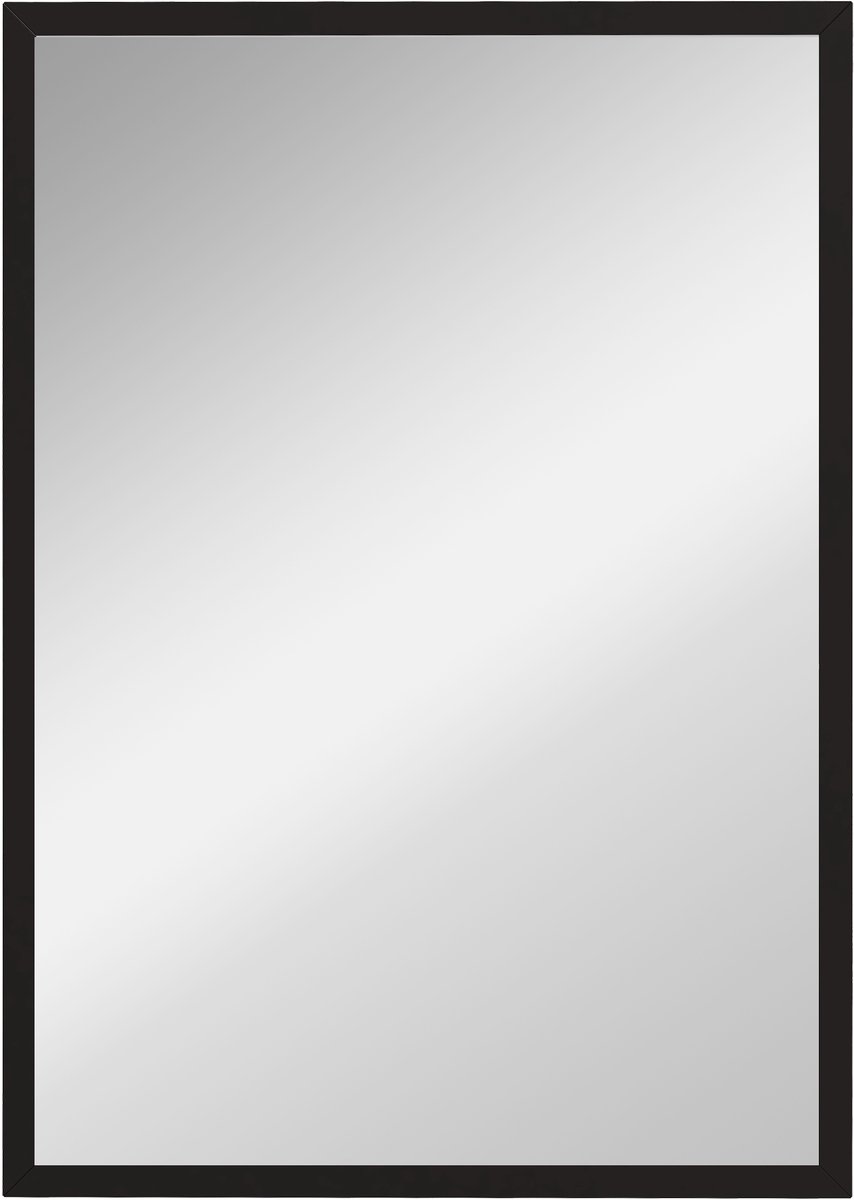 Homcom Wandspiegel-MDF, glas-50L x 2B x 70H cm-Zwart