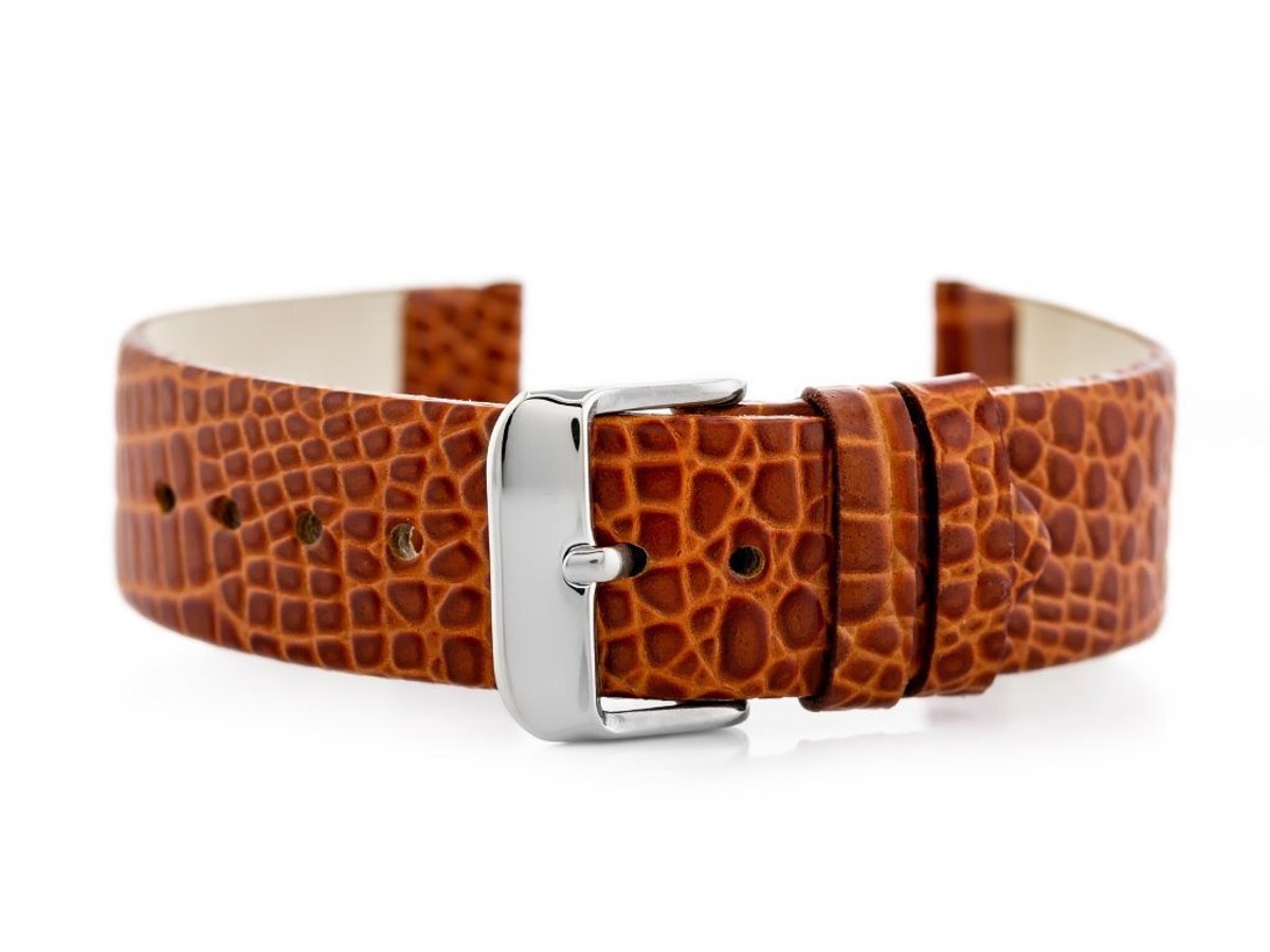 Pacific - Horlogeband - 20mm - Bruin - Leren