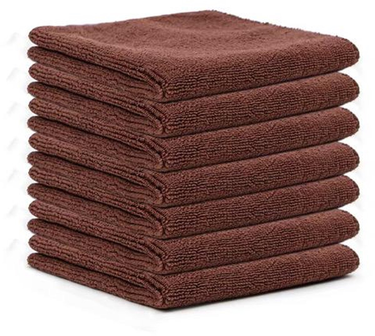 Microvezel Schoonmaakdoek Bruin – Set van 3 – 30x30 cm – Pluisvrij & Streeploos – Schoonmaakdoeken voor Keuken, Auto-interieur, Ramen en Spiegels