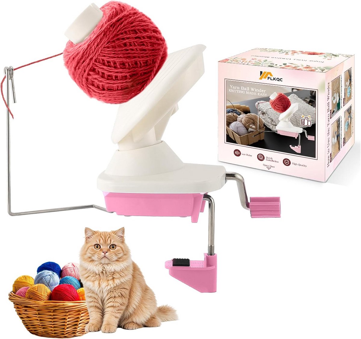 Handmatige Garenopwinder voor Breien en Haken - Compacte Draadballenmaker