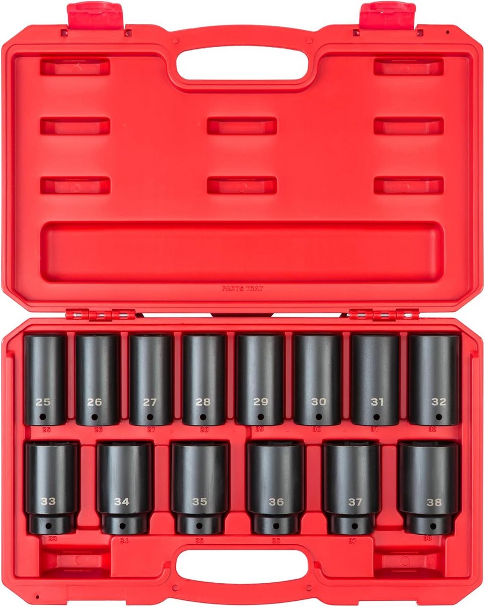 1/2 Inch Slagsleutelset Inbusdoppen Diep 14-Delig (25-38mm)