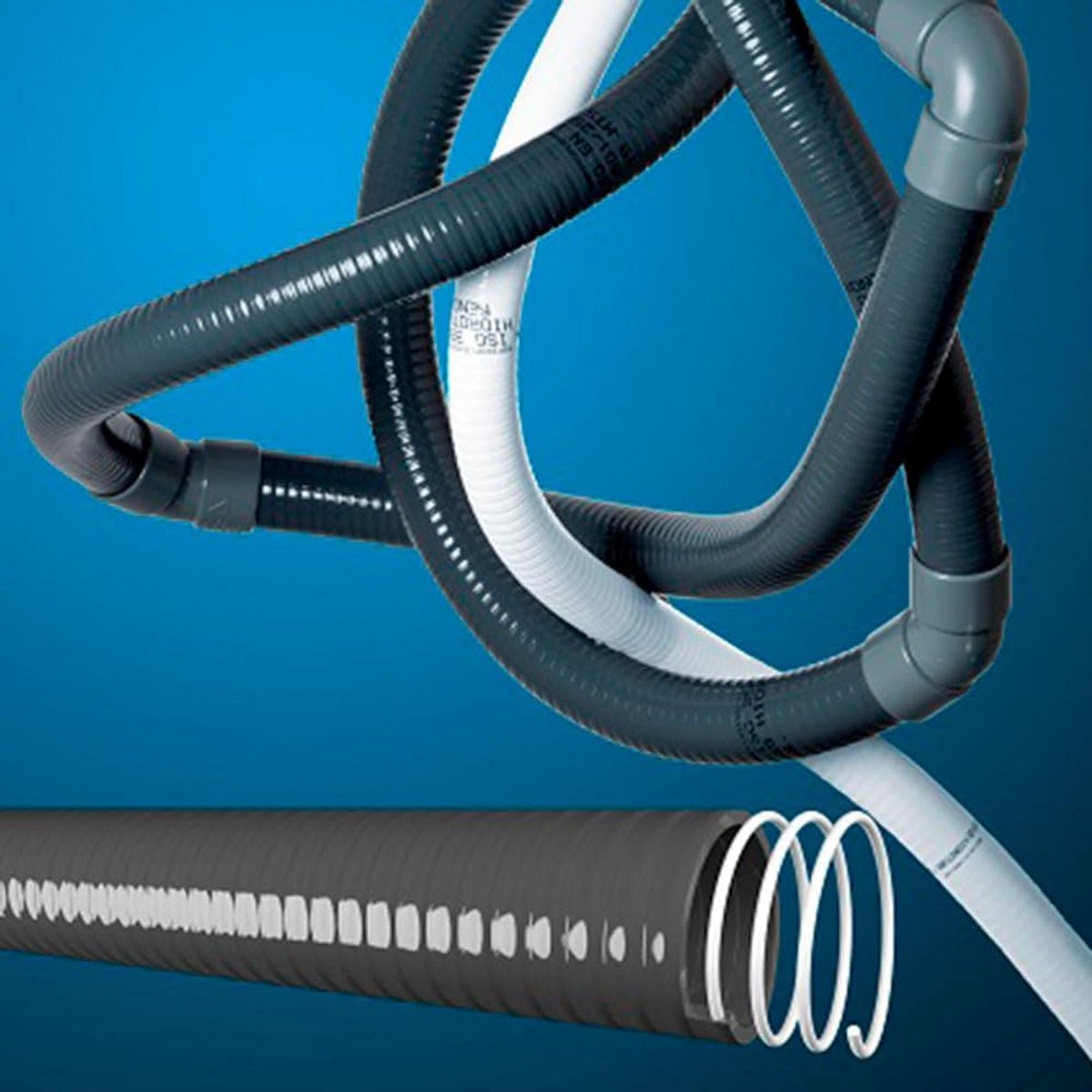 Flexibele PVC-buis Grijs 32mm voor Waterleidingen en Zwembaden