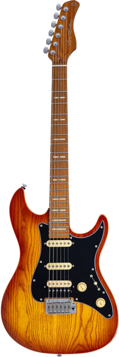 Sire Larry Carlton S7 HSS Ash Top Amber Burst elektrische gitaar