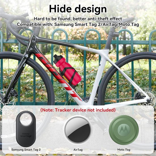 Waterdichte Fiets GPS Tracker Houder voor Smart Tag & AirTag met Universele Flessenkooi — afbeelding 4