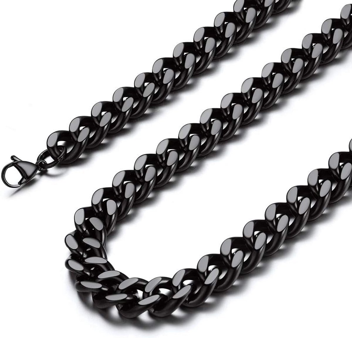 Herenketting Miami Cuban Link Ketting Roestvrij Staal Goud Zilver Kleur Dikke Schakels