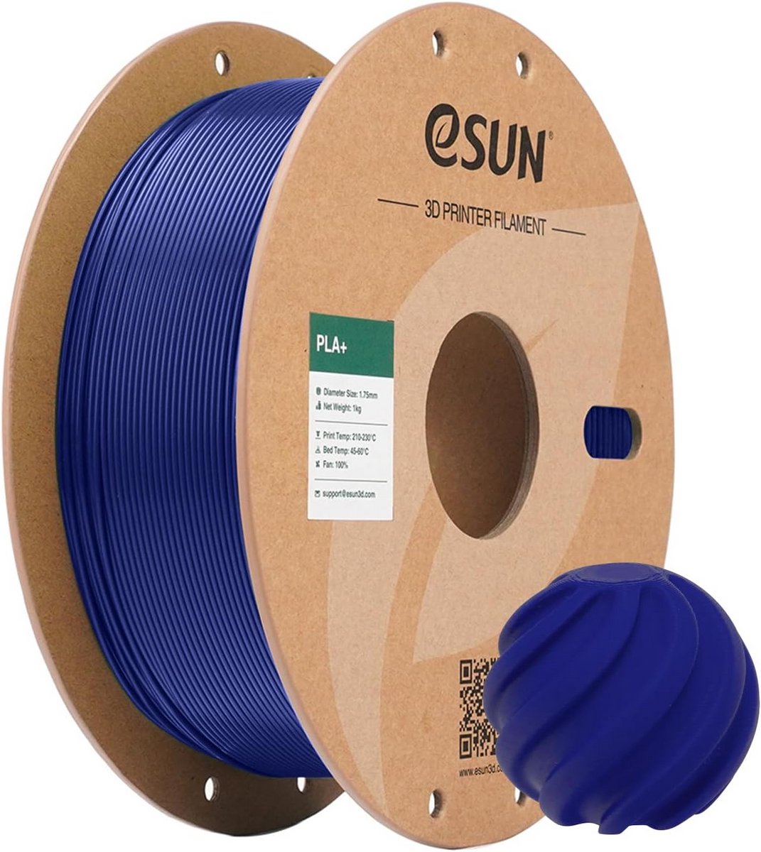 3D Printer Filament PLA+ 1.75mm Donkerblauw 1KG - Hoge Takkigheid en Sterkte