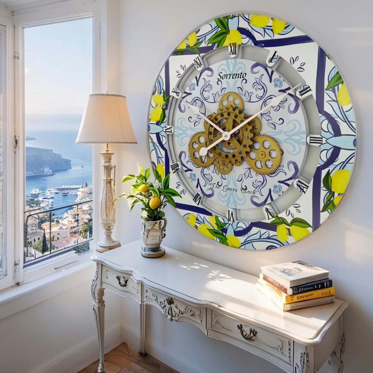 Ronde Wandklok met Zichtbare Tandwielen