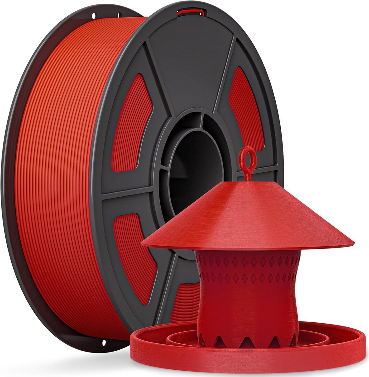 ASA 3D Printer Filament 1.75mm Rood 1kg - UV- en Weerbestendig