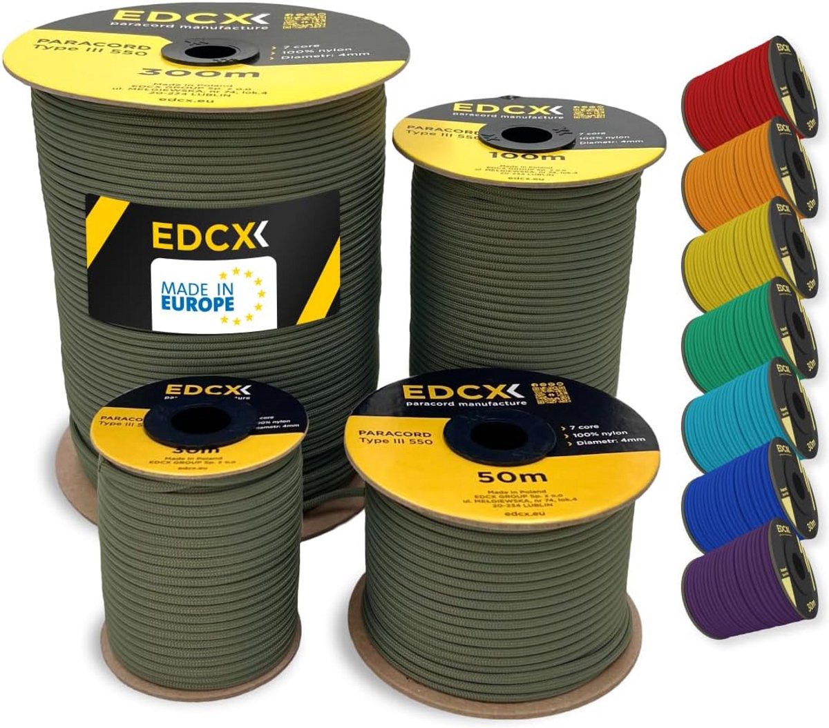 Sterk 4mm Nylon Paracord Touw 15 Meter Type III Klimtouw