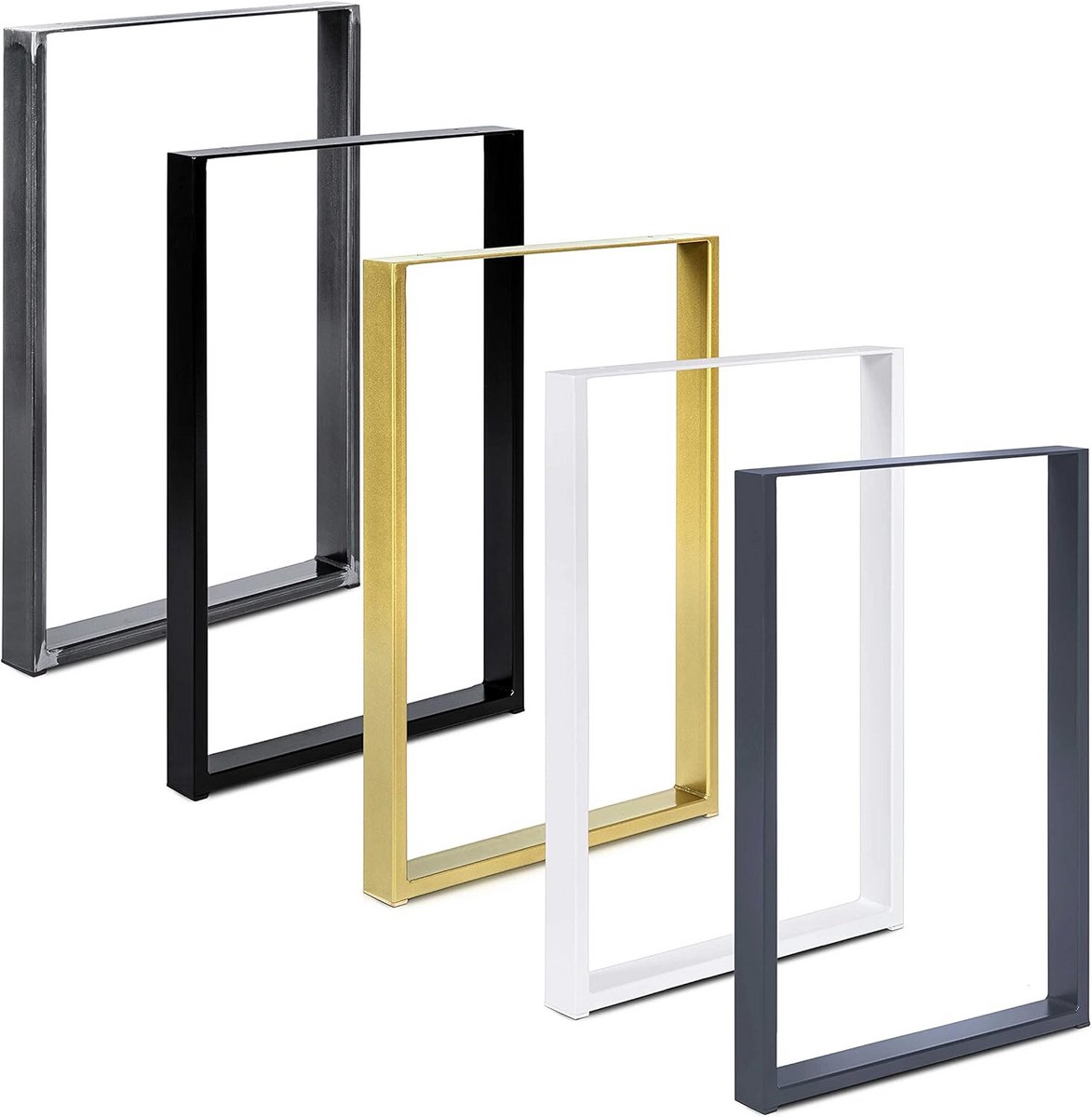 Set van 2 Tafelpoten voor Eettafel of Bureau onderstel Hoogte 72 cm Wit
