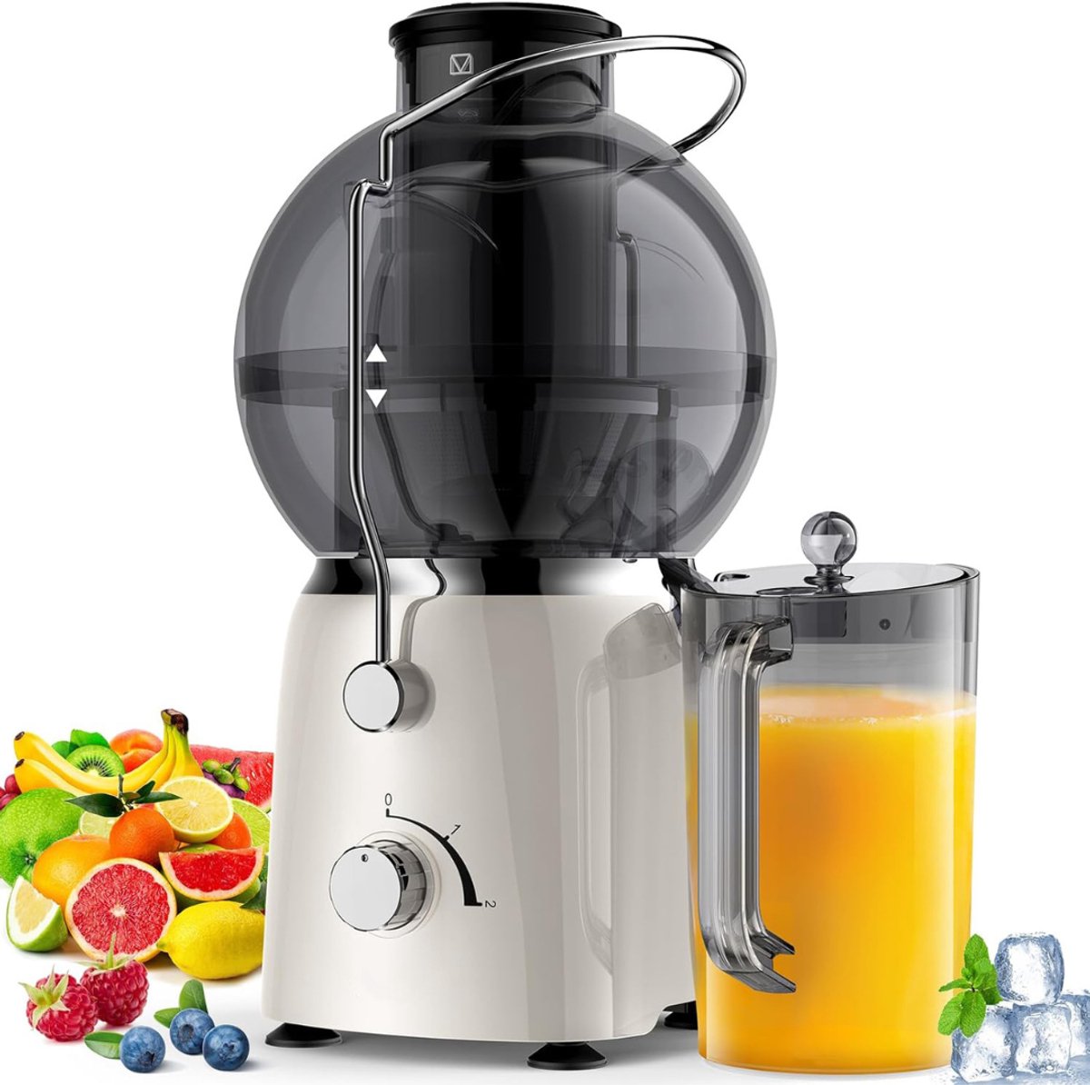TopChoice® Slowjuicer - Juicer - Juice Maker - 1400W - Wit