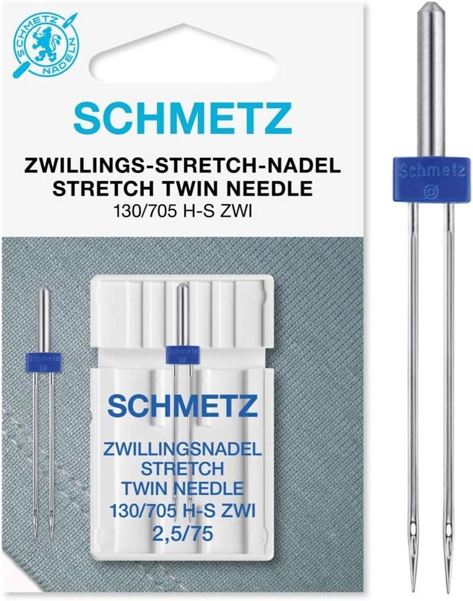 Tweelingnaald naaimachine voor stretchstoffen 2.5mm afstand