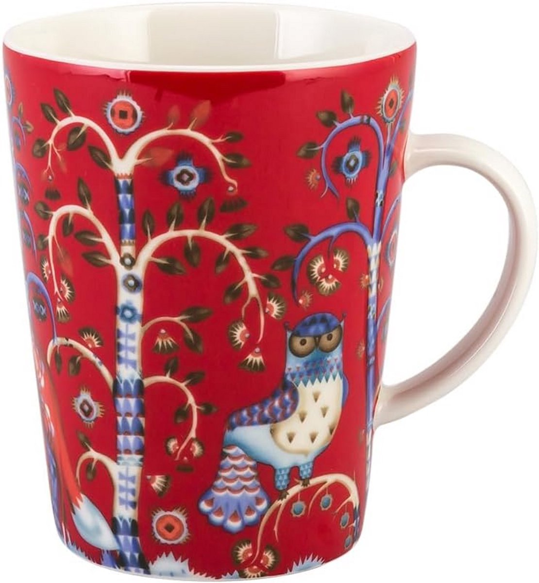 Grote Scandinavische Mok 400 ml - Rood - Magisch Design voor Keuken en Cadeau