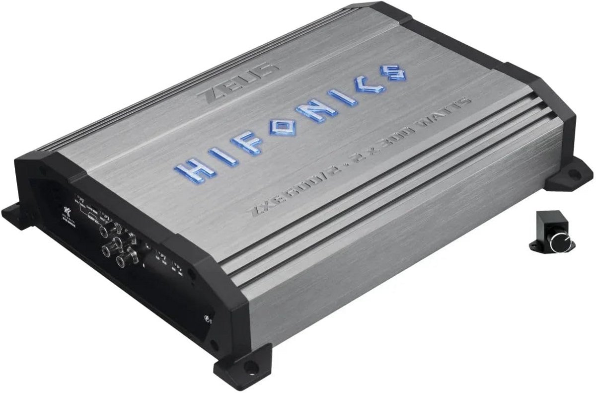 Krachtige 2-Kanaals Auto Versterker 1200W - Class A/B met Afstandsbediening