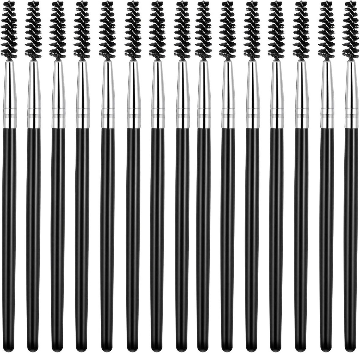 15-Pack Herbruikbare Wimperborstels en Wenkbrauwborstels voor Mascara en Extensions