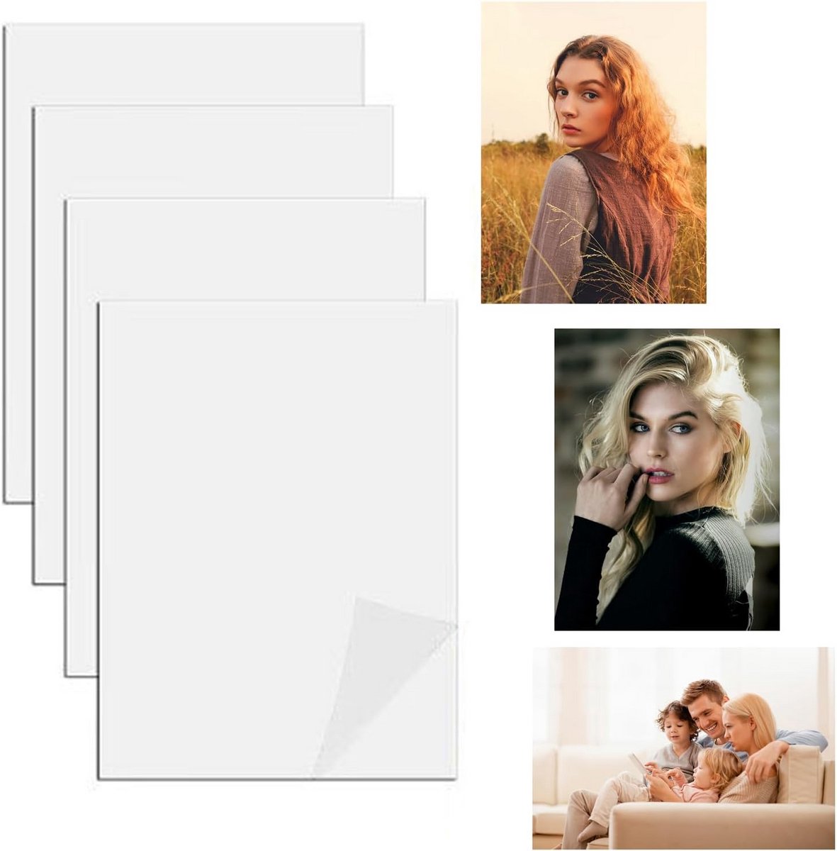 4x Sublimatie Metalen Foto Blanks 300x200mm Aluminium Borden voor DIY Foto Printen