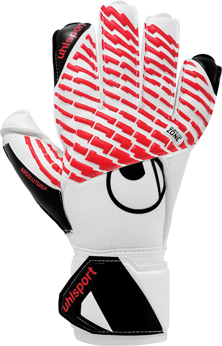 Uhlsport FM Absolutgrip White/Black/Red Keepershandschoenen - Maat 6