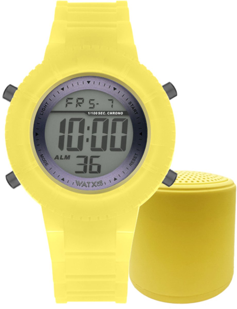 WATXANDCO Dames - Kwarc Horloge - Liliakleurig - 43MM - Silicoon Band