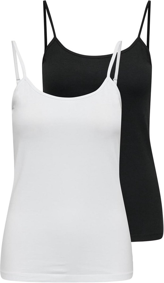 Dames Singlet 2-Pack Basic Mouwloos Onderhemd