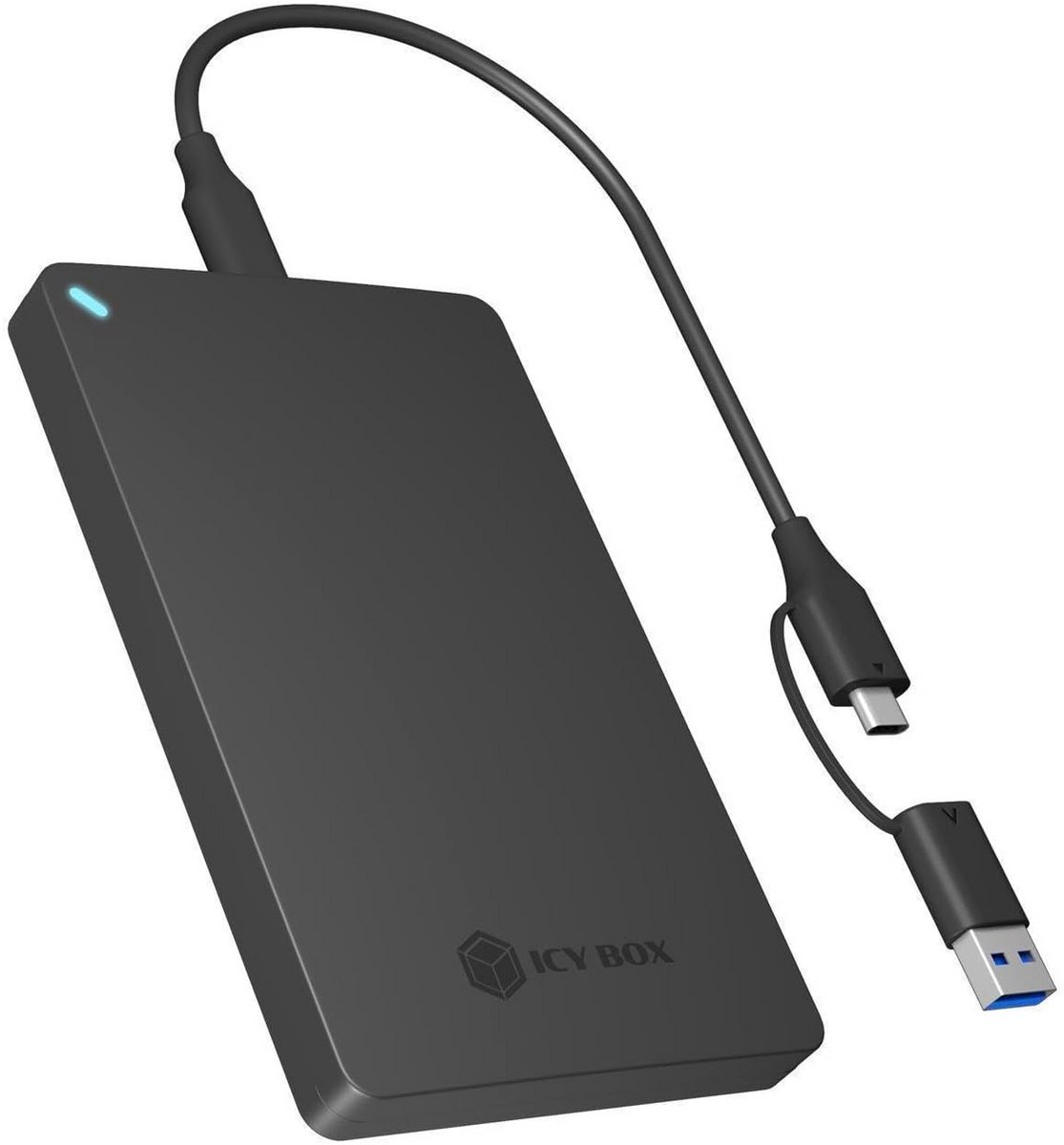 2,5 inch Externe Behuizing voor SATA HDD/SSD USB-C en USB-A - Gereedschapsloos Aluminium
