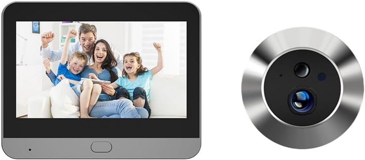 Slimme WiFi Deurcamera met 4.3 inch Monitor en Bewegingssensor