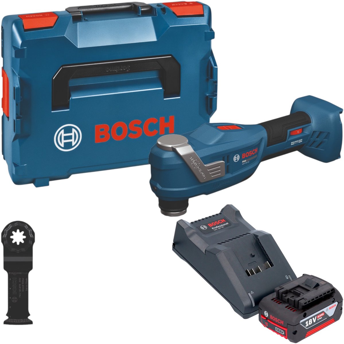Bosch GOP 18V-30 accu multifunctioneel gereedschap 18 V Starlock Plus Brushless ( 06018G3001 ) + L-Boxx - zonder accu, zonder oplader