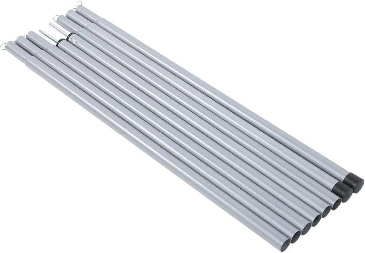 8 Stuks Verstelbare Luifelstokken Aluminium Tenten Tarp Steunpalen 2 Meter
