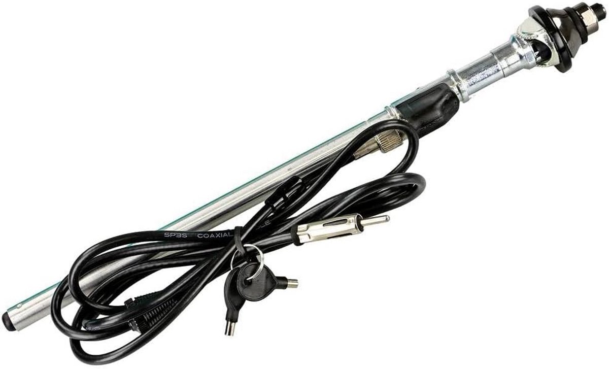 Universele Telescopische Autoantenne Chroom (91,5 cm) met DIN Aansluiting