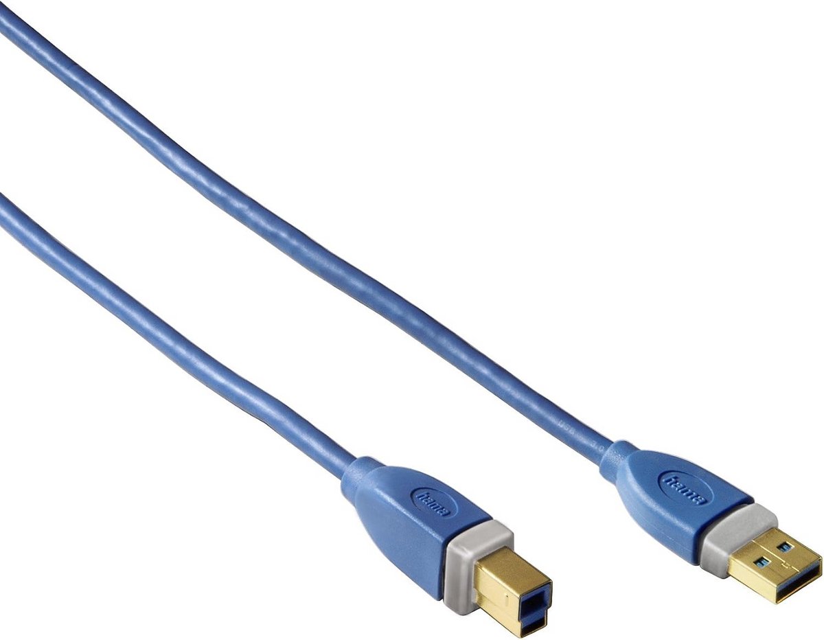 USB 3.0 A naar B Kabel Super Speed 5 meter Blauw