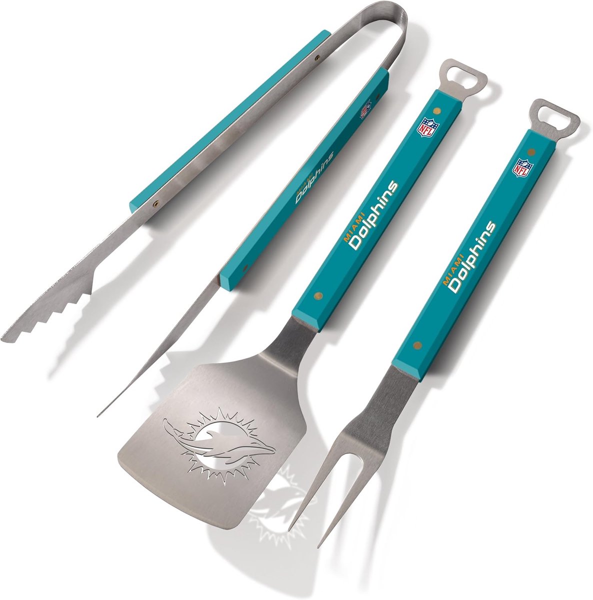 BBQ Gereedschap Set - Grill Accessoires - Buiten Koken - Roestvrij Staal - 50 cm Lengte - Blauw