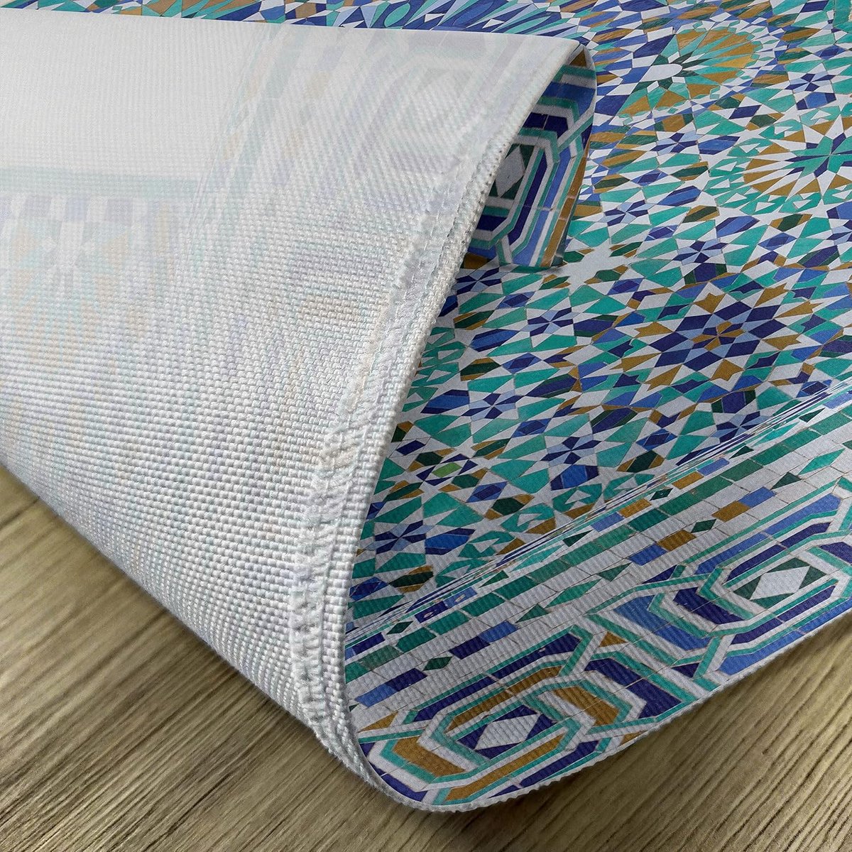 Set van 4 Tafellopers met Oosters Tegelpatroon, Wasbare Placemats voor Eettafel