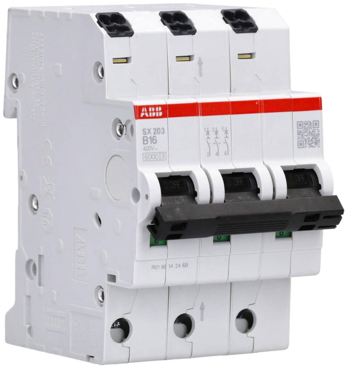 Zekeringautomaat 3-polig B16 16A 6kA Flexline voor installatiebeveiliging