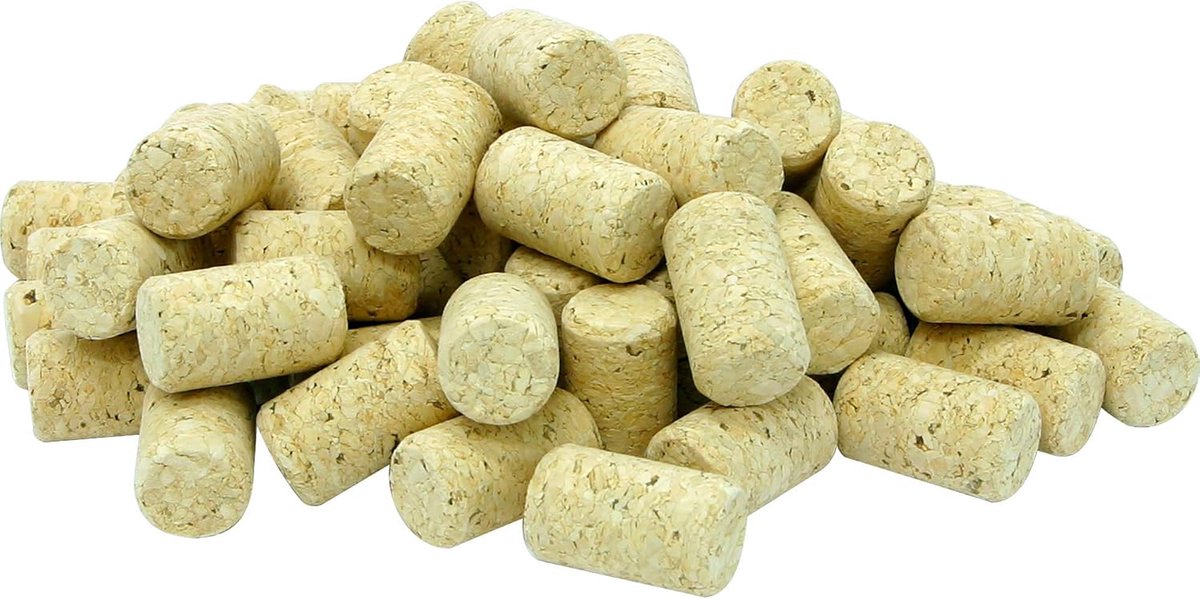 Natuurlijke rolkurken, 2,4 x 3,8 cm, 100 stuks
