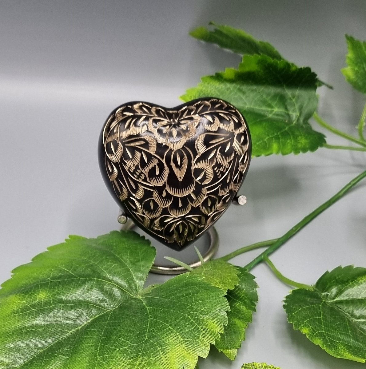 Mini urn - Messing - Hart - Zwart - Goud - Gegraveerd - Urn