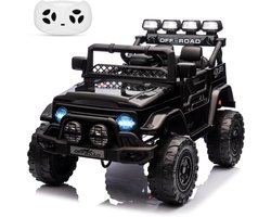 Elektrische Kinderauto - Loopauto met Afstandsbediening - Buiten Spelen - 3 Snelheden - 102 x 66 x 65 cm - Zwart