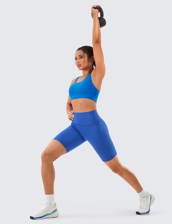 Sportshorts Dames - Yoga Shorts - Fitness en Running - Hoge Taille Met Zakken - 8 Inch — afbeelding 5