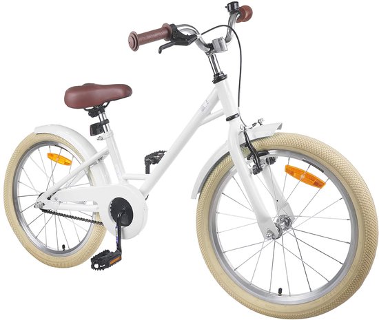 vidaXL - Kinderfiets - 18 - Inch - voor - 5-7 - jaar - oud - Wit van VidaXL — afbeelding 2