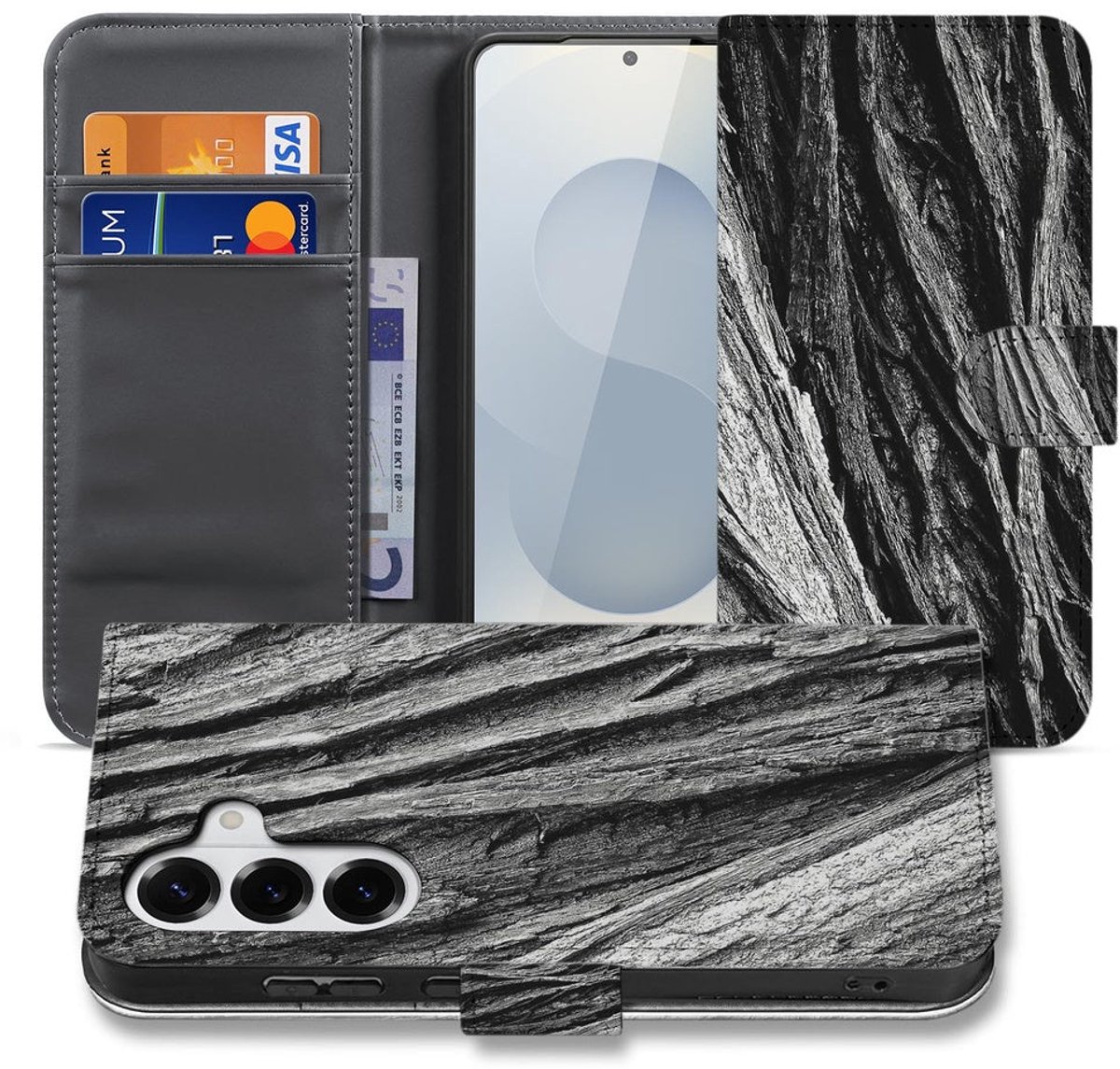 Telefoonhoesje Samsung Galaxy S26 Boomschors Grijs Rustiek