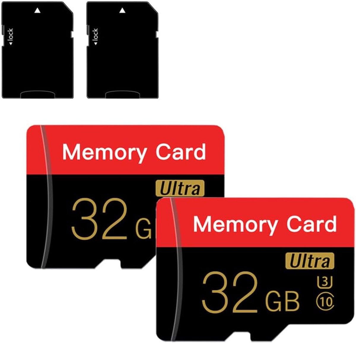 Geheugenkaart Set - SD Kaarten - Opslag Uitbreiden - Klasse 10 Snelheid - 32 GB