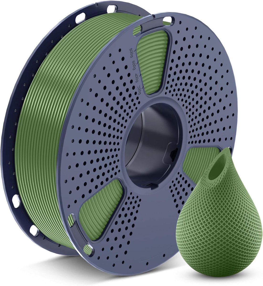 3D Printer Filament - PETG Materiaal - Modelbouw Printen - Minder Rek Goede Hechting - 1.75mm 1kg - Olijfgroen