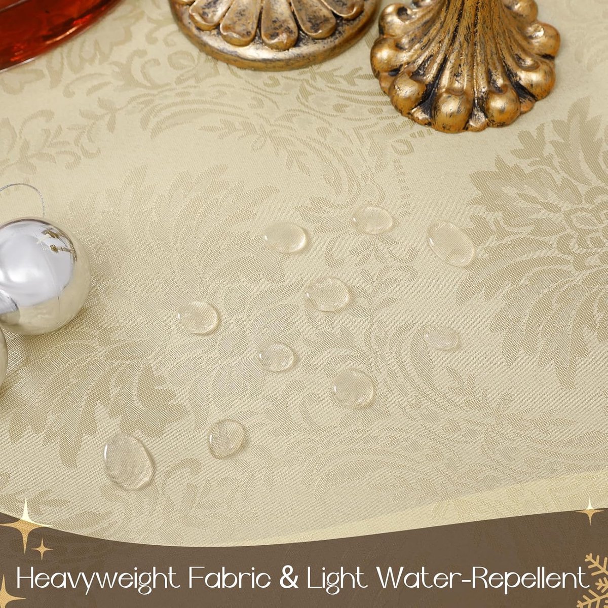 Tafelkleed 100 x 140 cm rechthoekig afwasbaar jacquard waterafstotend binnen buiten